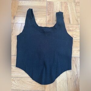 Cotton Citizen Black Ribbed Bodysuit